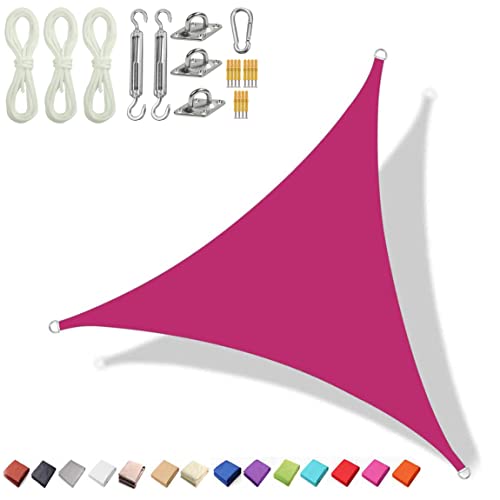 Voile d'ombrage anti-déchirures et intempéries de forme triangulaire