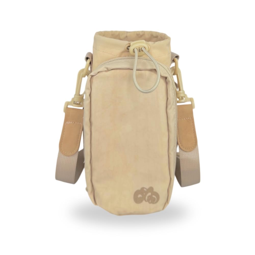 Water Bottle Holder Crossbody, Carrier Sling Bag with Phone Pocket and Key Hook Strap, Fits 24oz/32oz/40oz bottles, Adjustable Shoulder Strap, Belt