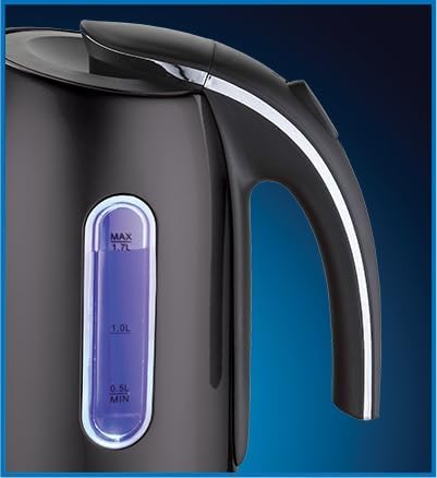 Pava eléctrica de acero inoxidable 1.7 L Eurostar negra miniatura 5