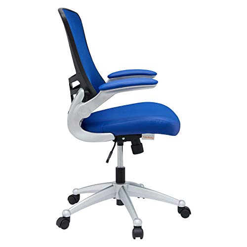 Modway Attainment Mesh Back And Vinyl Seatmodern Office Chair In Blue #TOP2