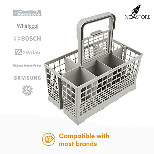 image for Noa Store Dishwasher Silverware Cutlery Basket (9.5 x 5.4 x 4.8 inches