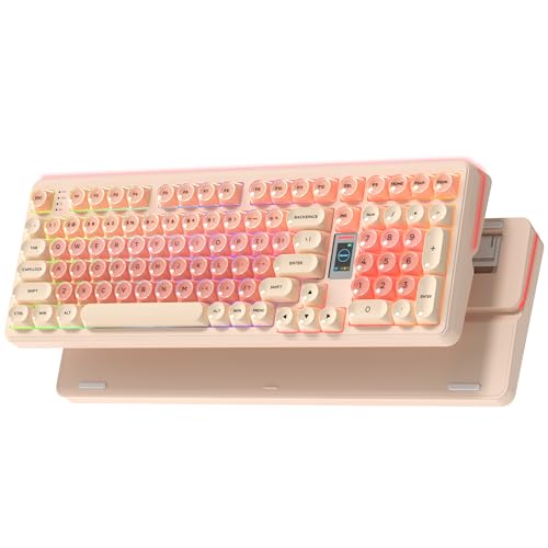 Keymatic Foundation Mechanical Keyboard,98% Pink Creamy...