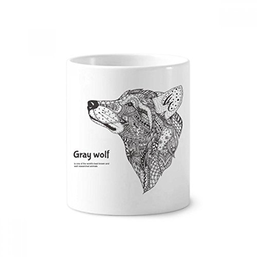 Mug loup gris porte-stylo pour ne plus encombrer votre table