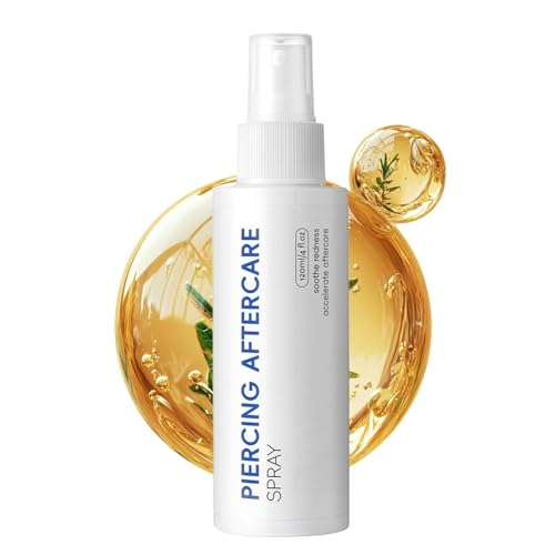 Piercing Pflege Spray - 120ml Reinigungs- und Linderungslösung | Für Perforationen Reise Fitness Studio Nase Haut Gesicht Zuhause Heilung Schutz Hygiene Anwendung