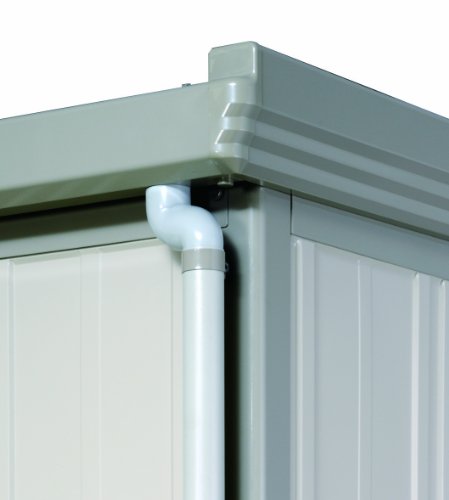 Wolff Finnhaus Yokohama cremeweiß Metall-Gerätehaus ohne Regale und Boden – Bild 3