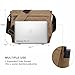 Dasein Large Vintage Canvas Messenger Shoulder Bag, Brown, 15in Laptop Capacity