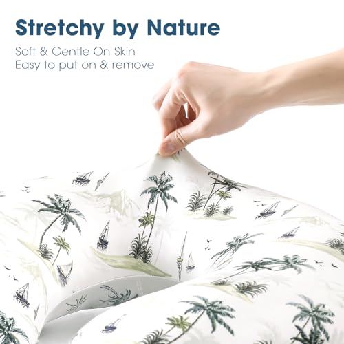 Image of GRSSDER Nursing Pillow Cover Stretchy Minky Removable Nursing Covers for Breastfeeding Pillows, Ultra Soft Comfortable Slipcover for Boy and Girls, Sunny Holiday