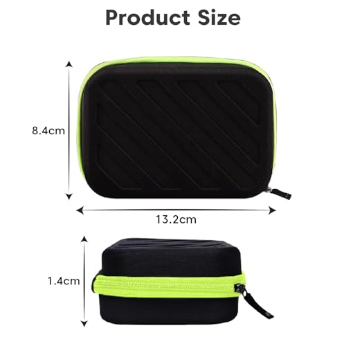 Image of Sounce Premium External Hard Drive Disk Case Cover 2.5 Inch, 6.35cm Storage Organizer Bag /Pouch for Hard Disks, SSD Earphones, Power Bank, Mobile Charger, USB Cables | Water Resistant Material, Black