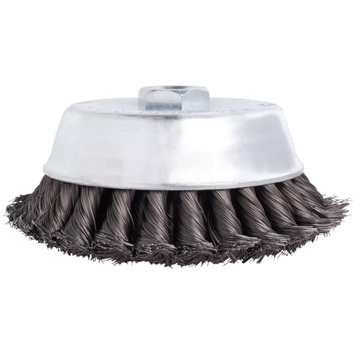 Image of Shark 14050 5 /8-11NC 0.014-Gauge Wire 5-Inch Double Row Knotted Cup Brush