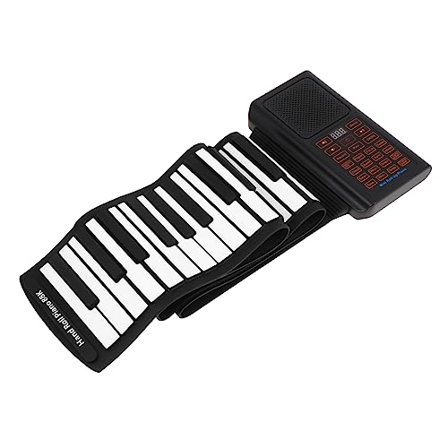 COSMEVIVI 鍵 折りたたみ式ポータブル電子ピアノ リチウム電池搭載 手巻き設計 初心者向け 楽器 音色可能 内蔵スピーカー付き