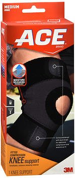 Ace Moisture Control Knee Support Medium, Moderate Support - Each, Pack of 4