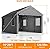 SANWAY 10'x20' Heavy Duty Carport with Removable Sidewalls & Doors, Portable Garage with Roll-up Ventilated Windows, Gray