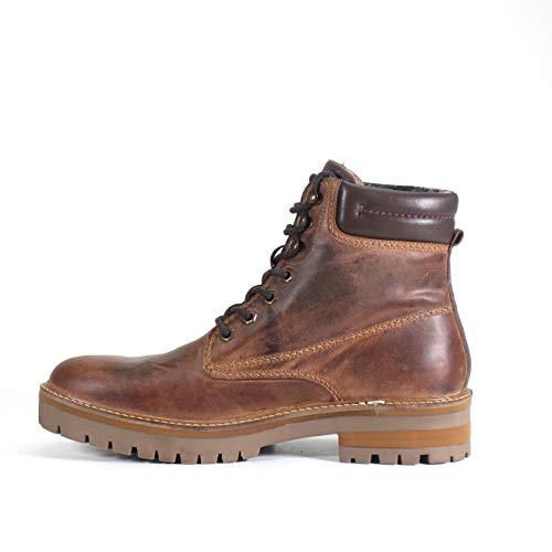 Testosterone Shoes Men's Hawk Eyes Genuine Leather Soft Toe Fashion Work Boot, Cognac (Tan) and Brown, US 82