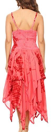 Image of Sakkas Annabella Corset Bodice Handkerchief Hem Dress