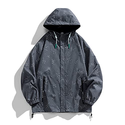 Veste à capuche graphique Youllyuu ample au style urbain
