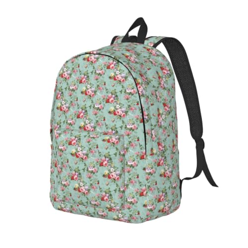 Mochila de gran capacidad CHAbu Peony con lona resistente para libros 2