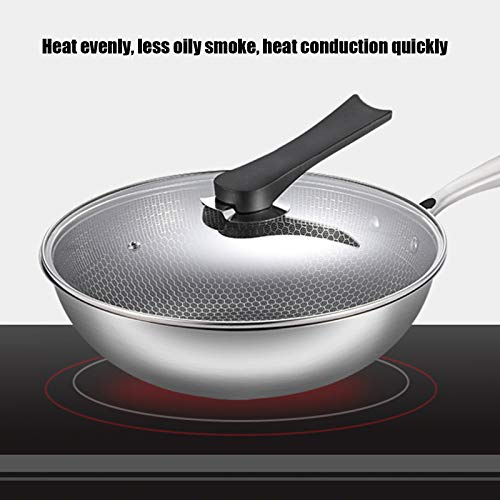 Wok antiadherente de acero inoxidable 32 cm miniatura 3