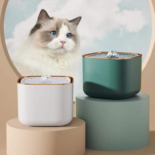 Image of Pet Water Fountain Super Silent - Water Fountains for All Pets Indoor - Suitable for Cats, Birds, Rabits and Dogs (Deep Turquoise, 3L)