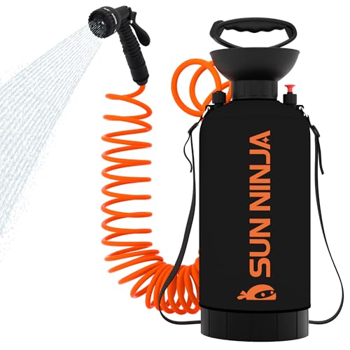 Image of SUN NINJA Portable Shower, Camping Shower with 7 Mode Shower Head
