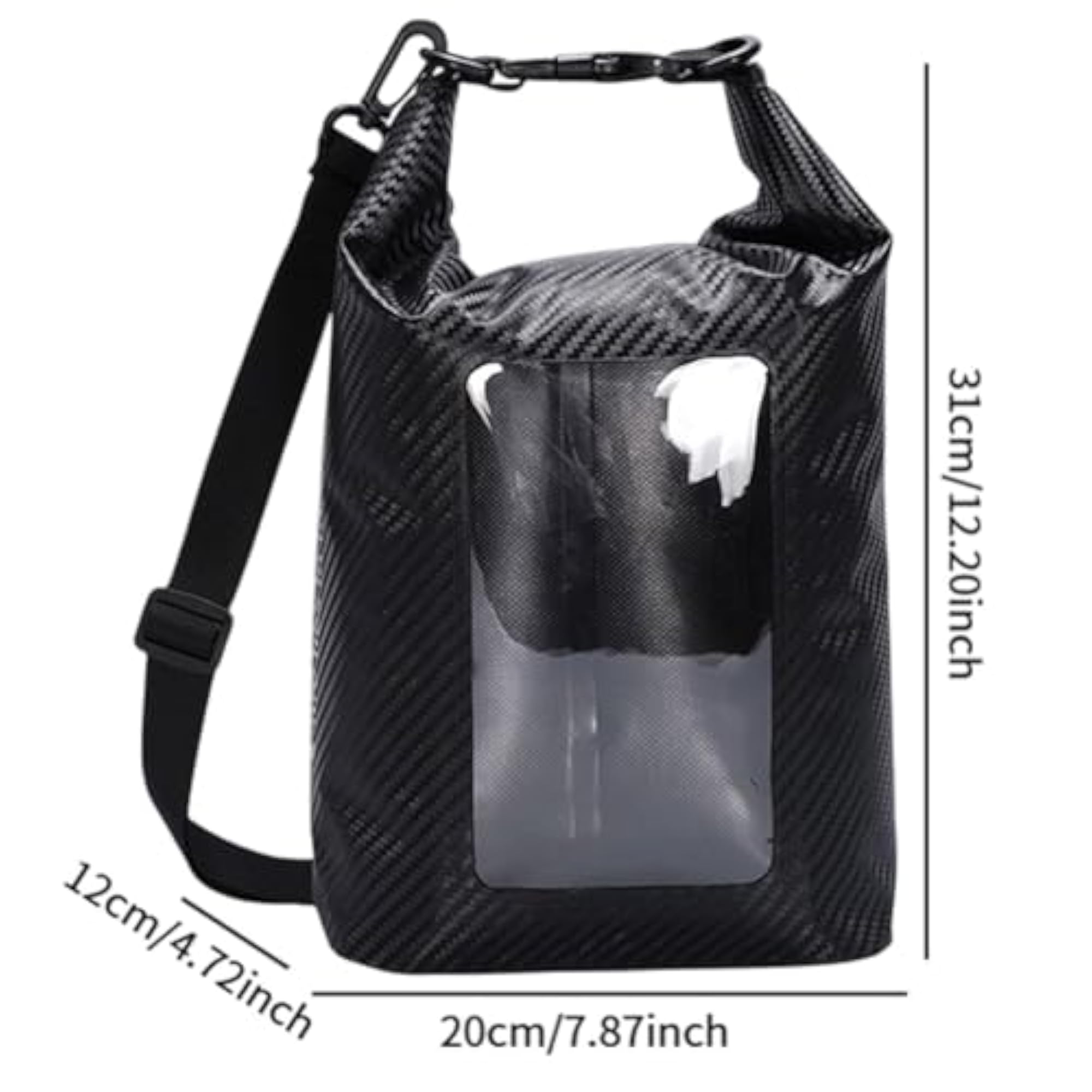 5L Waterproof Outdoor Sack Dry Bag for Trekking, Black