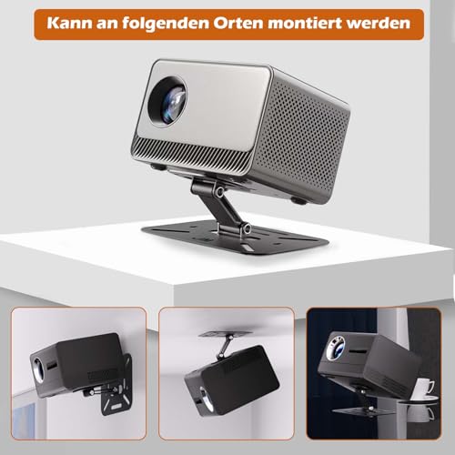 XIAOCHUAN Beamer Ständer, Beamer Halterung aus Edelstahl, Verstellbarer Projector Stand für Projektoren mit 1/4-Zoll-Schraubanschluss