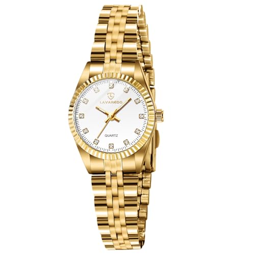 Elegant Gold Stainless Steel Women's Watch - Waterproof Analog Timepiece with Luminous Dial and Japanese Quartz Movement - Perfect Gift for Any Occasion