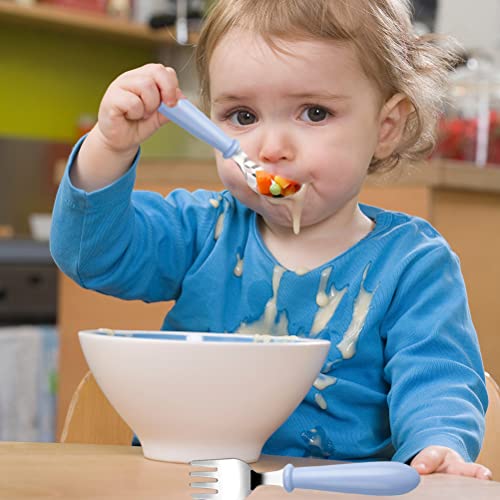 Pimoys 6 Pieces Toddler Utensils Kids Silverware Baby Forks And Spoons Set, Stainless Steel Childrens Safe Flatware Metal Kids Cutlery Set With Round Handle, Dishwasher Safe thumb #4