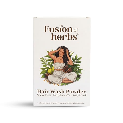 Image of Herbal Shampoo Powder | Natural Hair Shampoo with Reetha Amla Shikakai | Hair Growth Shampoo | 100% Natural Shampoo | Chemical-Free Raw Herbal Powder | 10 x 15g Sachets + Applicator Bottle