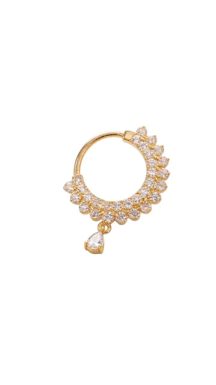 Elegant Bridal Nose Pin for Women – Wedding Nose Ring Jewelry, Traditional Style-image-22