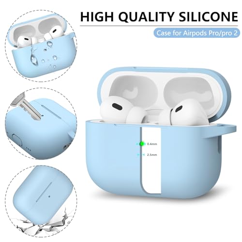Image of Ljusmicker for AirPods Pro Case Cover with Cleaner Kit,Sky Blue