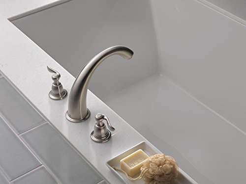 Delta Faucet Windemere 2-Handle Widespread Roman Tub Faucet Trim Kit, Deck-Mount, Stainless Bt2796-Ss (Valve Not Included) #TOP3