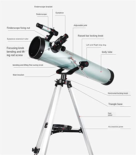 Image of Reflector Telescope Model F70076 Astronomical Telescope- HD Precise Optics -(with Full Size Stand-for)