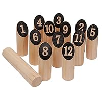 FunTomia Kubb Game Large Scandinavian Wooden Game Numbers Outdoor - Sweden Outdoor Game Wooden Toy for Outdoor - Throwing Game Garden Sports