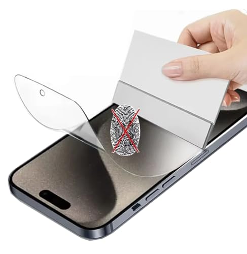 2pcs Película hidrogel mate Prevención de huellas dactilares para iPhone 15 Pro Max 6.7“ 2023 Protector de pantalla tpu flexible y de alta sensibilidad a prueba de deslumbramiento explosiones