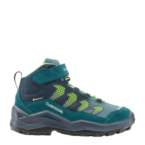 LOWA Botas medianas MADDOX PRO GTX MID VC JR, Petrol Limone, 29 EU