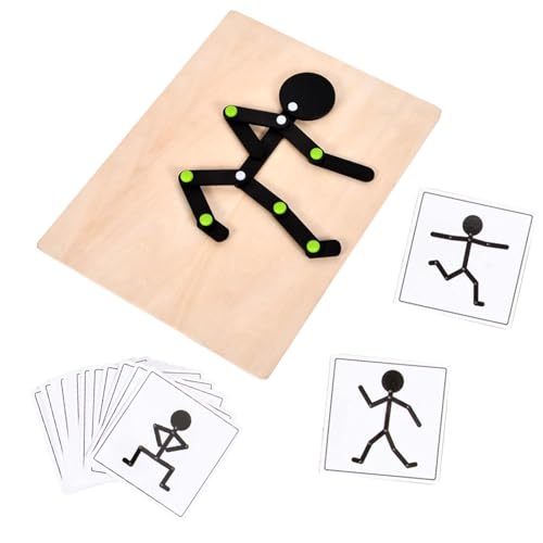 Maniquí Articulado De Madera - Figura De Madera Articulada Creativa | Figura Educativa Dibujo para Niños, Arte Maniquí De Madera para Mejorar La Creatividad, La Imaginación Y Las Habilidades Motoras