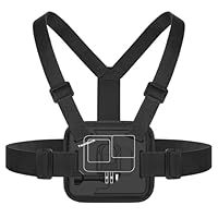 TesRock Imbracatura Pettorina Chesty Compatibile con Tutti i GoPro, Supporto Petto per Go Pro DJI Osmo AKASO Telecamere d'azione, Confortevole e Stabile - Nero