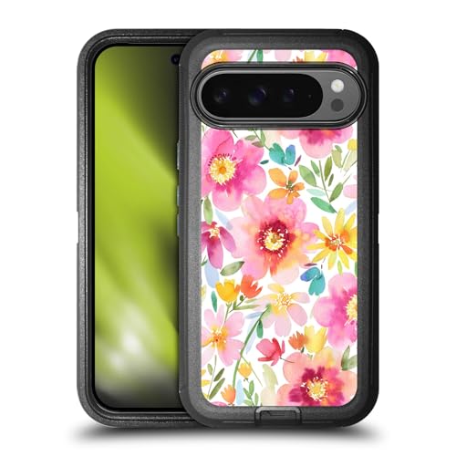 Coque Pixel 9 Pro XL Ninola Fleurs d'Été - Étui Antichoc Protection Ultime