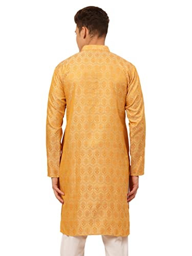 Image of Jompers Silk Blend Men's Woven Design Kurtas.