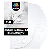 MANUALIDADES DIVERTIDAS - Papel carton A4 con un grosor de 300 g/m², la cartulina fotográfica blanca A4 es especialmente resistente y estable. Papel 300gr es perfecto para manualidades con niños o proyectos creativos profesionales que requieran resultados duraderos.