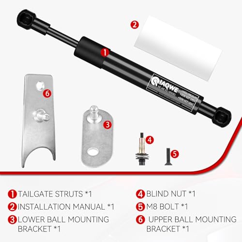 Image of IAQWE 43102 Truck Tailgate Assist Shock Compatible with 2007-2018 Chevy Silverado / 2007-2018 GMC Sierra1500 2500HD 3500HD (Provide All Tool)