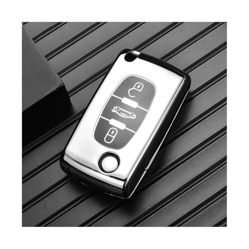 Coque de clé de voiture en TPU argent pour les trajets quotidiens