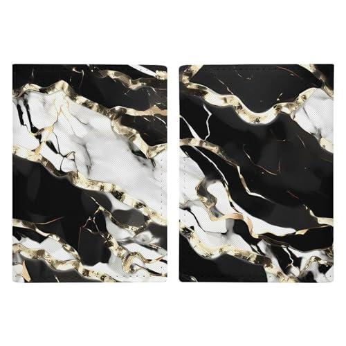 Portefeuille de voyage en cuir texture marbre pour ranger vos billets d'avion