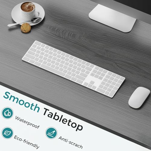 Image of JD FRESH 36 Inch Folding Study Table Desk with Metal Frame & Wooden Finish /Portable Table /Space Saving Computer Desk for Home Office, Bedroom /Foldable Writing Table, Laptop Desk (Grey)