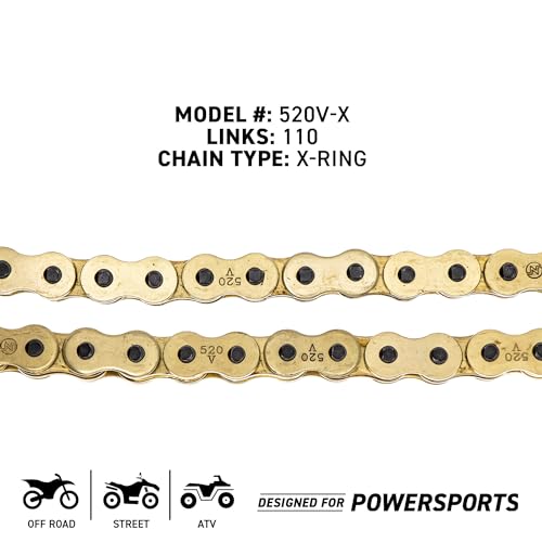 Image of NICHE Gold 520 X-Ring Chain 110 Links with Connecting Master Link