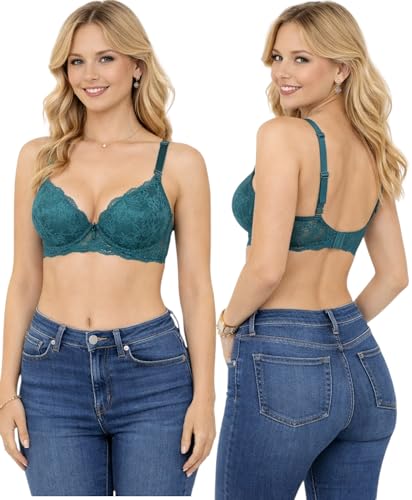Image of ToBeInStyle Women's Pack of 6 Padded Assorted Styles Supportive Bras Cup Size - A to DDD