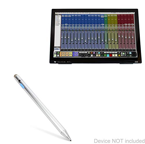 BoxWave Stylus Pen Compatible with Slate Digital Raven MTi2 - AccuPoint Active Stylus, Electronic Stylus with Ultra Fine Tip for Slate Digital Raven MTi2 - Metallic Silver