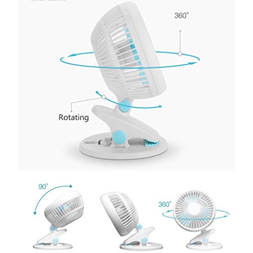 Ventilateur de table USB rotatif pour chambre d'enfant et bureau - 4
