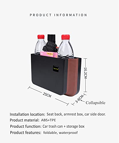 JU YING Pattumiera per auto, impermeabile, a prova...