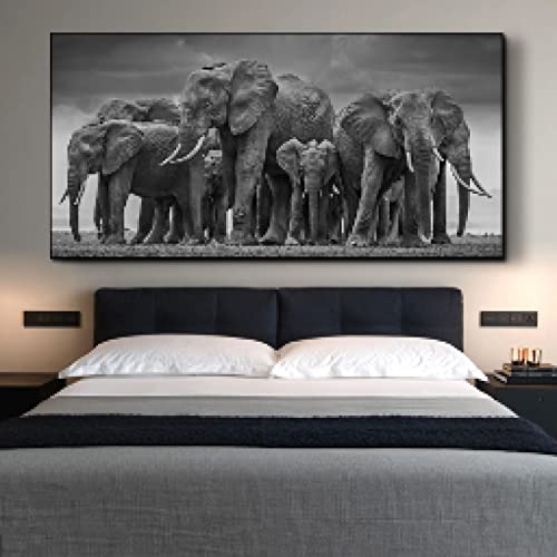 Affiches et impressions d'art sur toile animaux d'Afrique déco murale salon 60x120cm